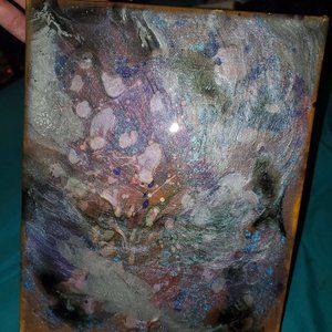 Art- resin dirt, pour on canvas